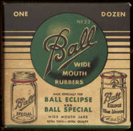 #CS304 - Full Box of Ball Wide Mouth Rubbers for Ball Eclipse and Ball Special Jars - Green Version