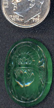 #BEADS0309 - Very Large Translucent Green Scarab (Beetle) Cabochon