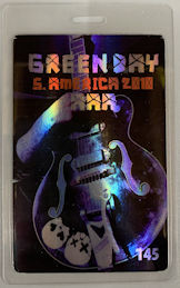 ##MUSICBP2216 - Green Day Laminated OTTO Backstage Pass from the 2010 21st Century Breakdown Tour