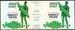 #ZLCA252 - Green Giant Can Label Picturing the Jolly Green Giant