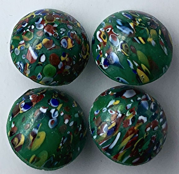 #BEADS0870 - Group of Four 12mm West German Millefiori Glass Cabochons