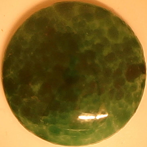 #BEADS0697 - Huge 30mm Jade Matrix Glass Cabochon - Japan