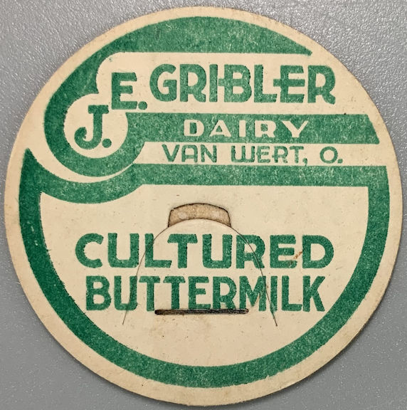 #DC280 - J. E. Gribler Dairy Cultured Buttermilk Bottle Cap - Van Wert, Ohio
