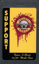 ##MUSICBP0831 - Rare Guns N' Roses Support OTTO Laminated Support Backstage Pass From the Use Your Illusion Tour