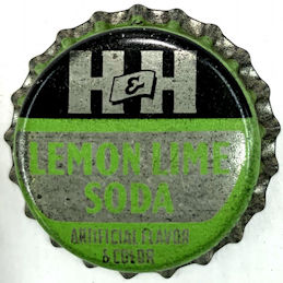 #BF296 - Cork Lined H & H Lemon Lime Soda Bottle Cap