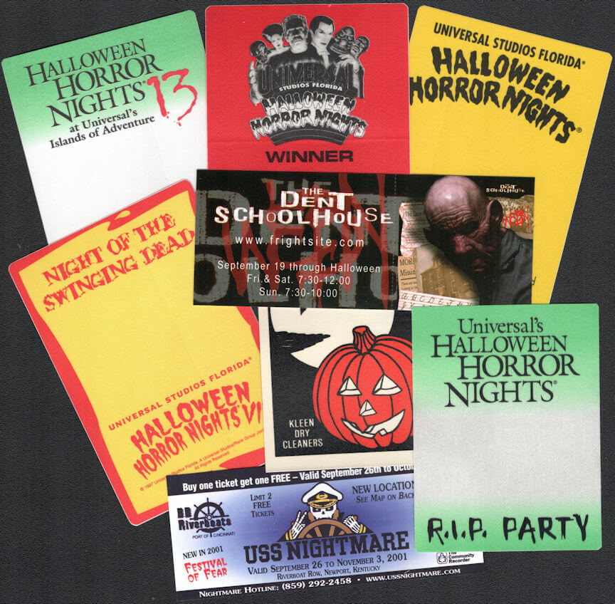 ##MUSICBP0910 - Group of 8 Different Colorful Halloween Tickets and Passes - OTTO