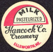 #DC118 - Hancock Co. Creamery Creamer Bottle Cap