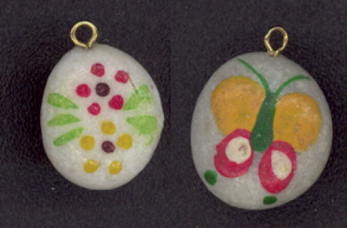 #BEADS0242 - Hand Painted Hippie Flower and Butterfly Dangler - Your Choice