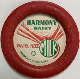 #DC275 - Harmony Dairy Milk Bottle Cap - Harmony, MN