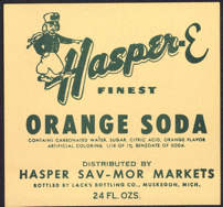 #ZLS146 - Hasper Orange Soda Label with Dutch Kid