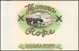 #ZLSC093 - Scarce Havana Rope Inner Cigar Box Label