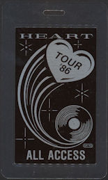 ##MUSICBP0084  - 1986 Heart OTTO Laminated Backstage Pass from the Heart Tour