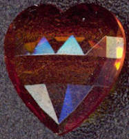 #BEADS0667 - Czech Transparent Amber Heart Shaped Rhinestone