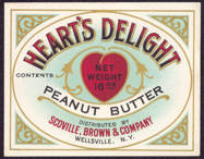 #ZBOT143 - Heart's Delight Peanut Butter Label