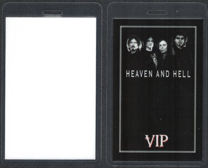 ##MUSICBP0897 - Heaven and Hell (Black Sabbath) OTTO Laminated VIP Backstage Passes from the Heaven and Hell Tour