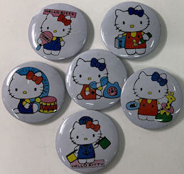 #CH489 - Set of 6 Hello Kitty Pinbacks