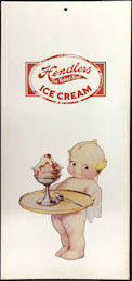 #SIGN277 - Rose O’Neill Kewpie on Hendlers Cardboard Ice Cream Sign