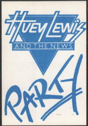 ##MUSICBP0058  - 1986/87 Huey Lewis and the News OTTO Backstage Party Pass from the World Tour