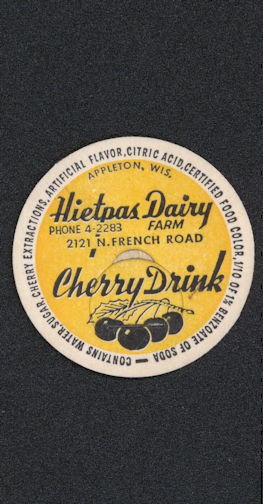 #DC146 - Hietpas Dairy Cherry Drink Bottle Cap - Yellow Version - Scarce