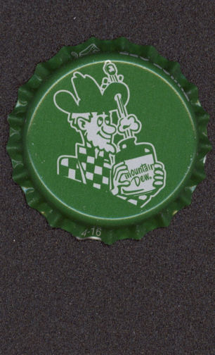 #BC103 - Group of 10 Mountain Dew Plastic Lined Soda Caps - Hillbilly Pictured