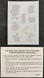 #CH729 - Honey Nut Cheerios Christopher Bee Columbus Rub-Down Premium