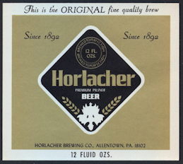 #ZLBE100 - Horlacher Premium Pilsner 12 Oz. Beer Bottle Label - As low as 15¢ each