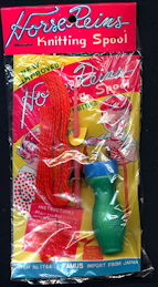 #TY674 - Header Package with "Horse Reins Knitting Spool" - Japan