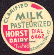 #DC115 - Horst Dairy Clarified Pasteurized Milk Bottle Cap