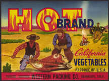 #ZLC278 - Hot Brand California Vegetables Label