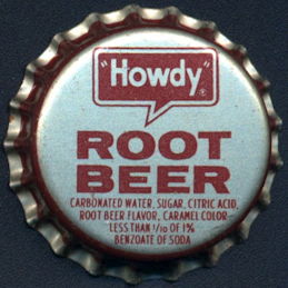 #BF178 - Rare Howdy Root Beer Cork Lined Soda B...