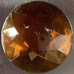 #BEADS0972 - Huge 32mm Czech Deep Amber Glass Rhinestone