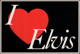 ##MUSICBQ0240 - I Love Elvis Postcard - Southern Post Card Co.