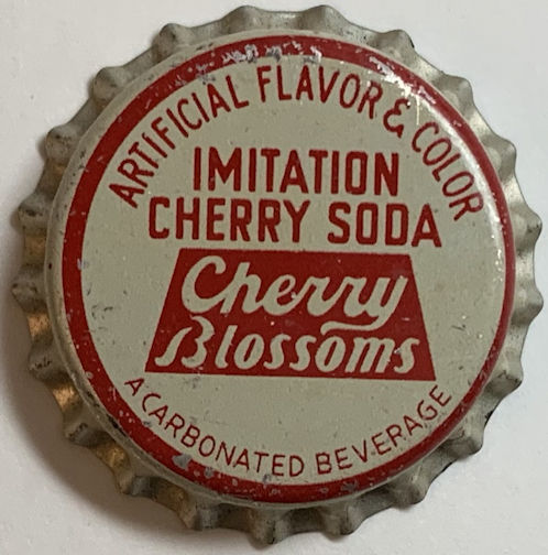 #BC203 - Cherry Blossoms Imitation Cherry Cork Lined Soda Bottle Cap
