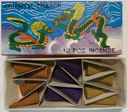 #MSH061 - Full Illustrated Box of late 1960s Oriental Dragon Incense