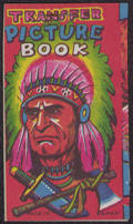 #TY386 - Group of 12 Transfer Picture Books with Indian Chief - Made in Japan