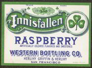 #ZLS110 - Innisfallen Raspberry Soda Bottle Label