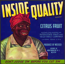 #ZLC259 - Inside Quality Citrus Fruit Crate Label - Black Americana