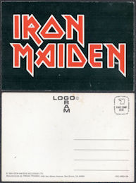 ##MUSICBQ0222 - Iron Maiden Logogram Postcard
