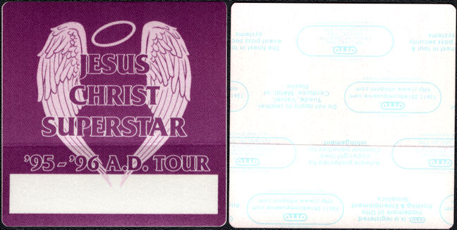 ##MUSICBP1502 -  OTTO Cloth Backstage Pass for the 1995/96 Jesus Christ Superstar Rock Opera Tour