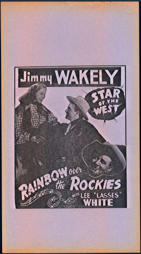 #CH326-33 - JImmy Wakely Rainbow Over the Rockies Poster/Broadside