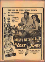 #CH326-24  - Johnny Weissmuller as Jungle Jim in The Lost Tribe Movie Poster/Broadside