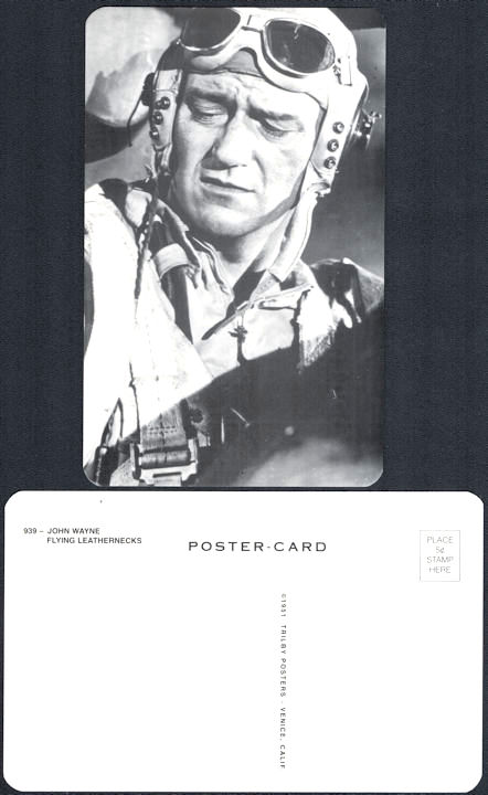 #CH657 - Oversized Trilby Postcard (Poster-Card) Pictures John Wayne in Flying Leathernecks