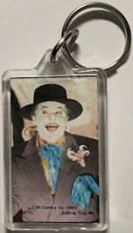 #CH541 - Licensed 1989 Batman Keychain Featuring Jack Nicholson as the Joker with Hat
