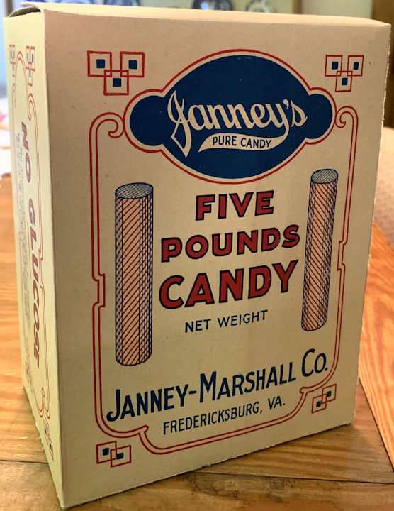 #CS414 - Large Janney's Pure Candy Box - Very Old