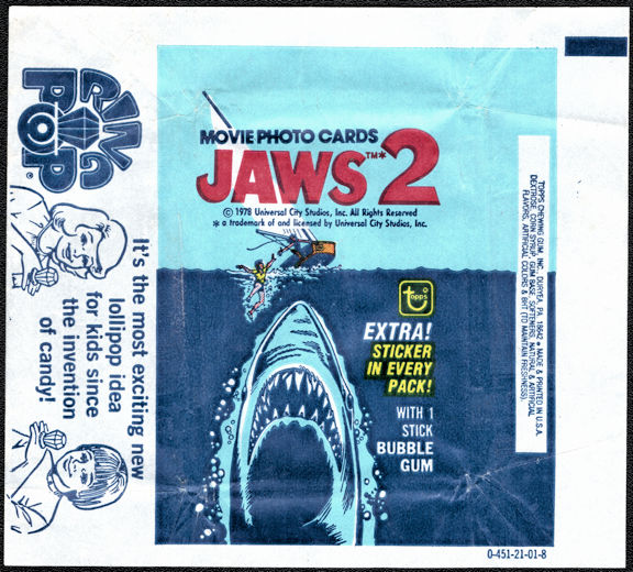 #ZZA287 - 1978 Jaws 2 Card Pack Wrapper