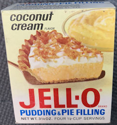 #CS597- Full Unopened Box of Jell-O Coconut Cream Pudding and Pie Filling