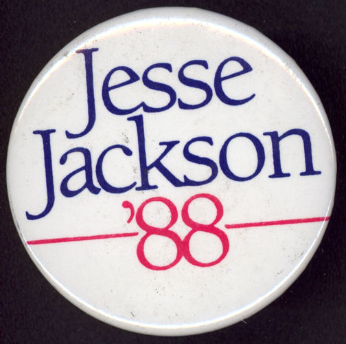 #PL271 - Large 1988 Jesse Jackson Presidential Candidate Pinback