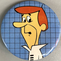 #CH660 - Licensed Jetsons Pinback Featuring a Puzzled Looking George