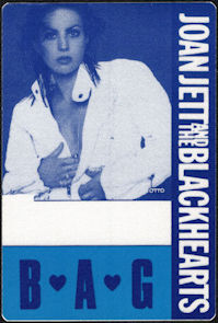 ##MUSICBP0655 - Joan Jett and the Blackhearts OTTO Cloth Backstage Pass from the 1990 Hit List Tour