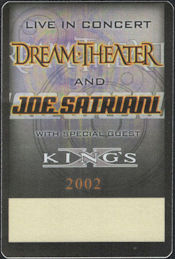##MUSICBP0917 - Joe Satriani, King's X, and Dream Theater OTTO Cloth Backstage VIP Pass from their 2002 Tour